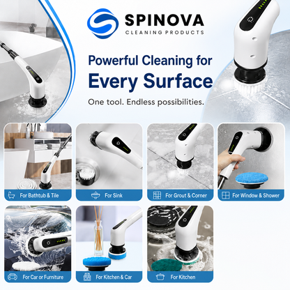 Spinova Cordless 8 in 1 Electric Spin Scrubber