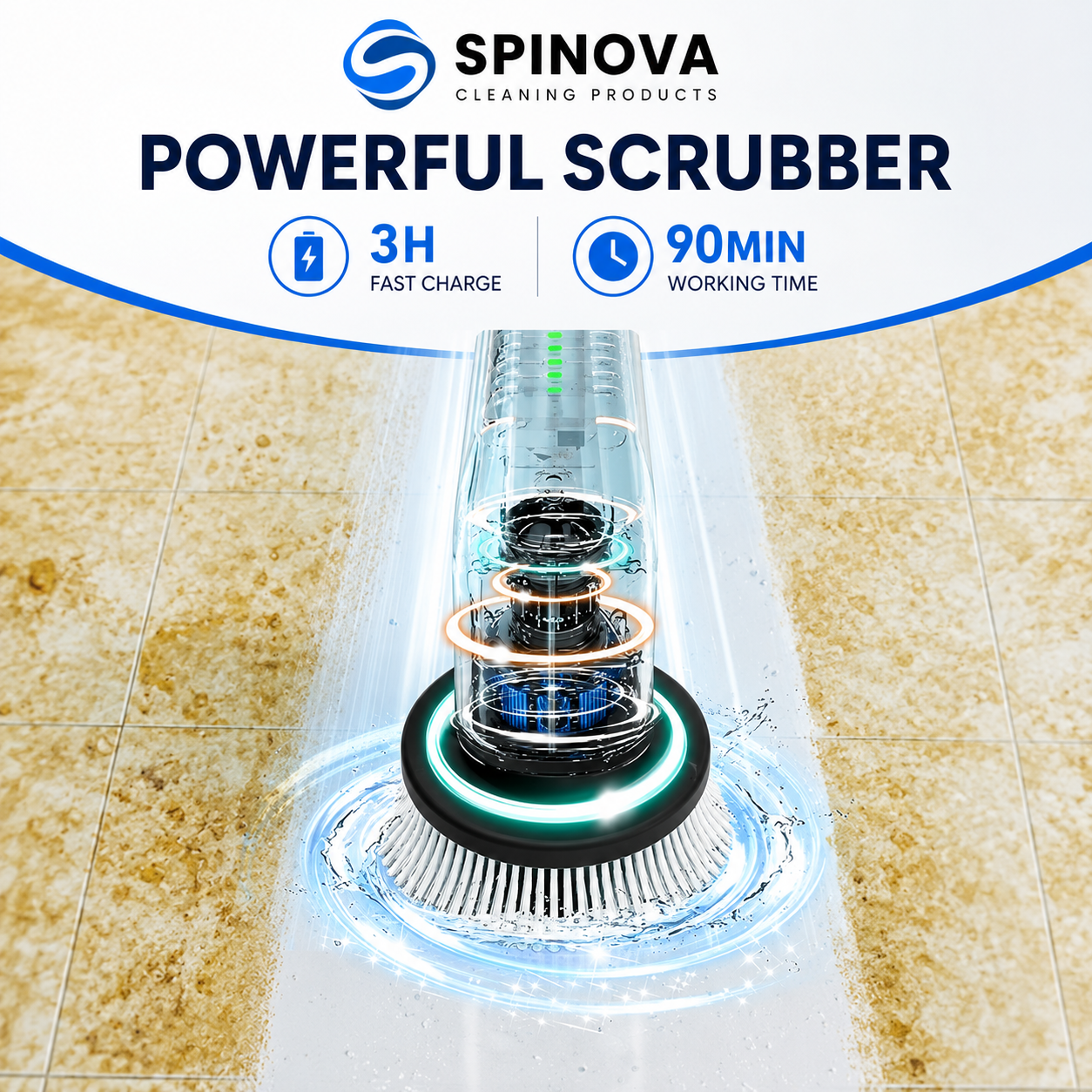 Spinova Cordless 8 in 1 Electric Spin Scrubber